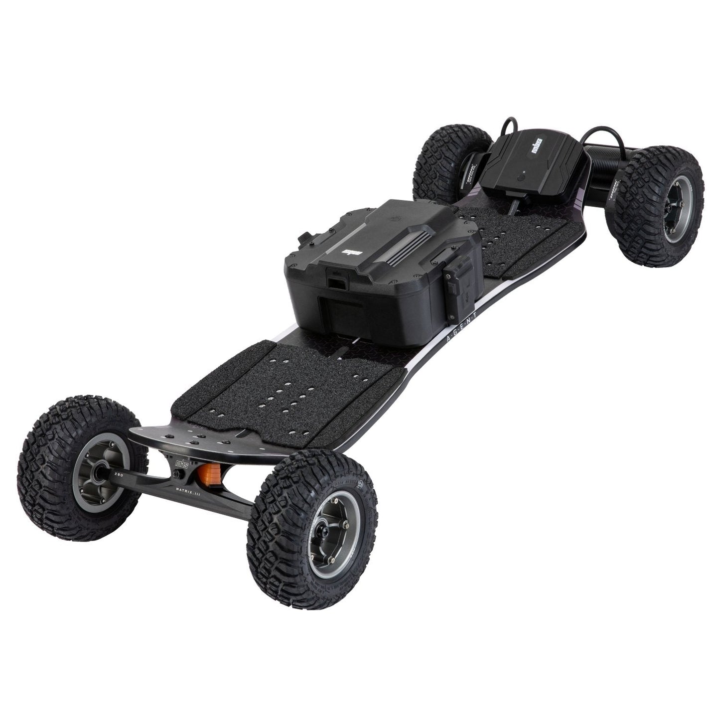 Top down image of an MBS agent explorer with battery attached to the top of the deck.
