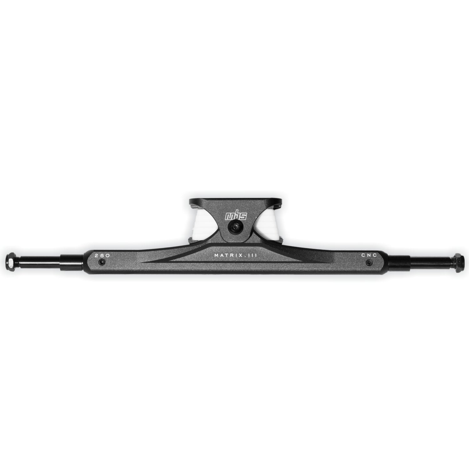Matrix III CNC Truck System with CrMo axles, optimized for large motors and tires.